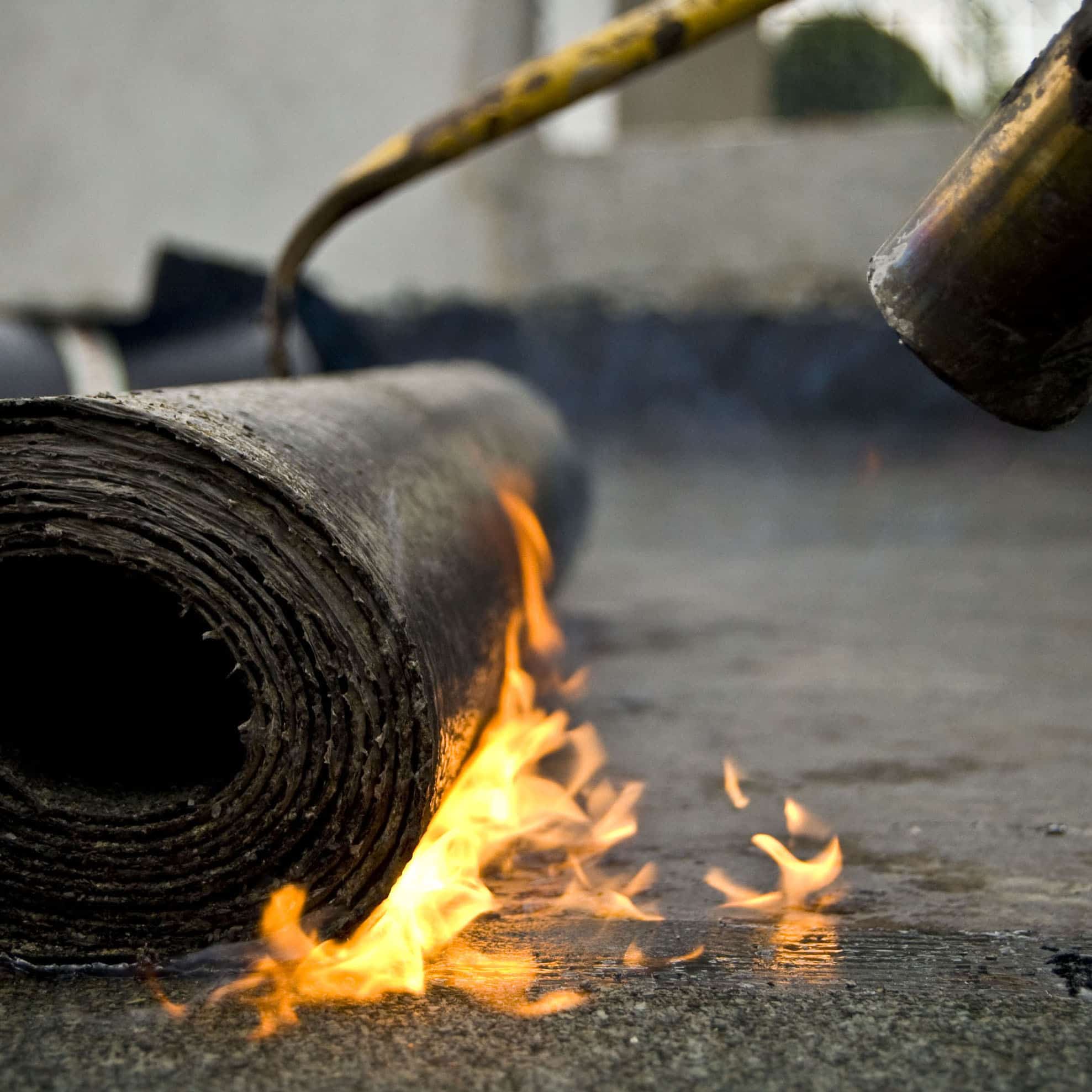 Torch on waterproofing application by the damp specialist